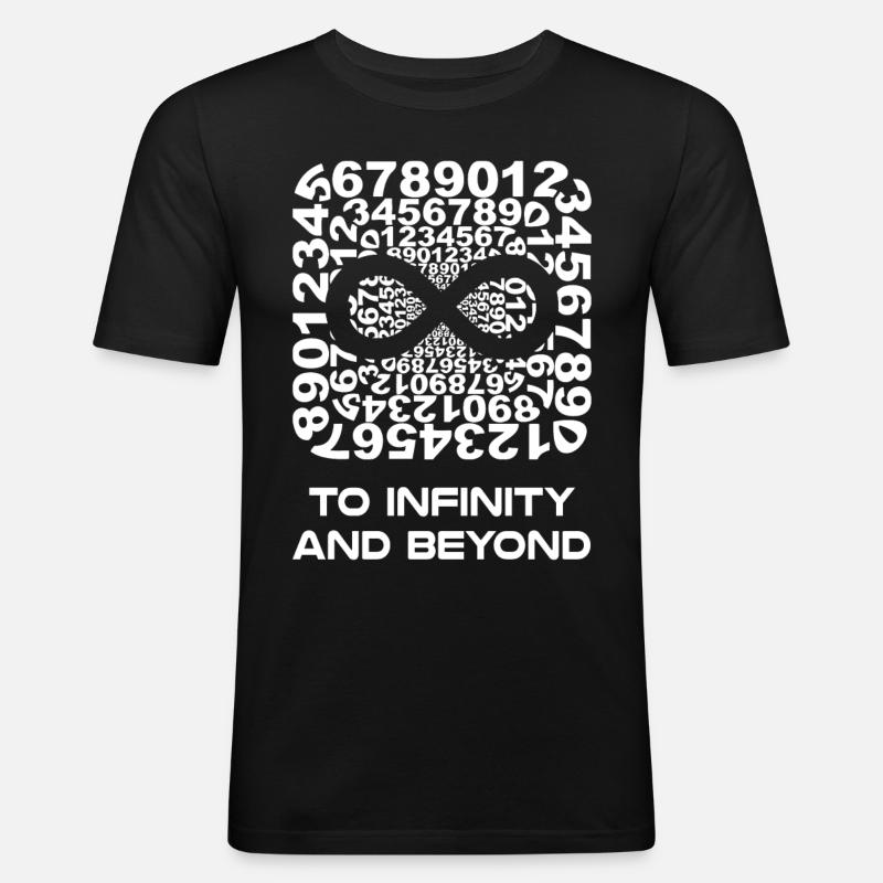 infinitybeyond wite - Männer Slim Fit T-Shirt - Schwarz