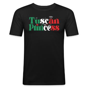 Princesse Toscane Famille Italienne - T-shirt près du corps Homme - noir - Devant - Nik (191cm)