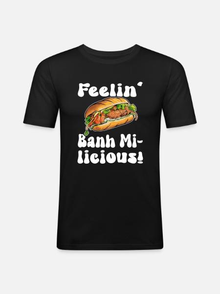 Banh mi licious Design - T-shirt près du corps Homme - noir