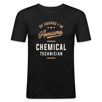 Chemical Technician Extraordinaire - Men's Slim Fit T-Shirt - black - Front - Nik (191cm)