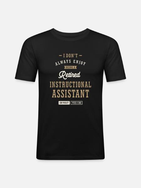 Retired Instructional Assistant - Men's Slim Fit T-Shirt - black