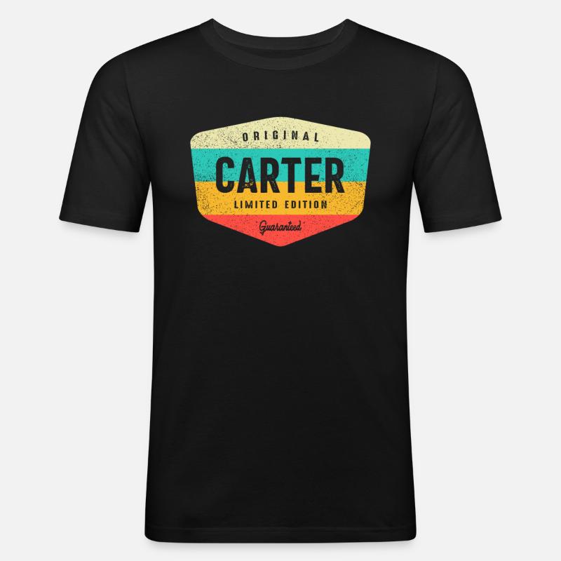 Carter Personalized Name - Carter - Men's Slim Fit T-Shirt - black