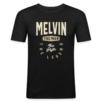 Melvin The Man The Myth The Legend - Men's Slim Fit T-Shirt - black - Front - Nik (191cm)