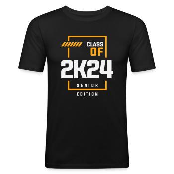 Class Of 2024 Senior Edition - Graduation 2024 - Men's Slim Fit T-Shirt - black - Front - Nik (191cm)