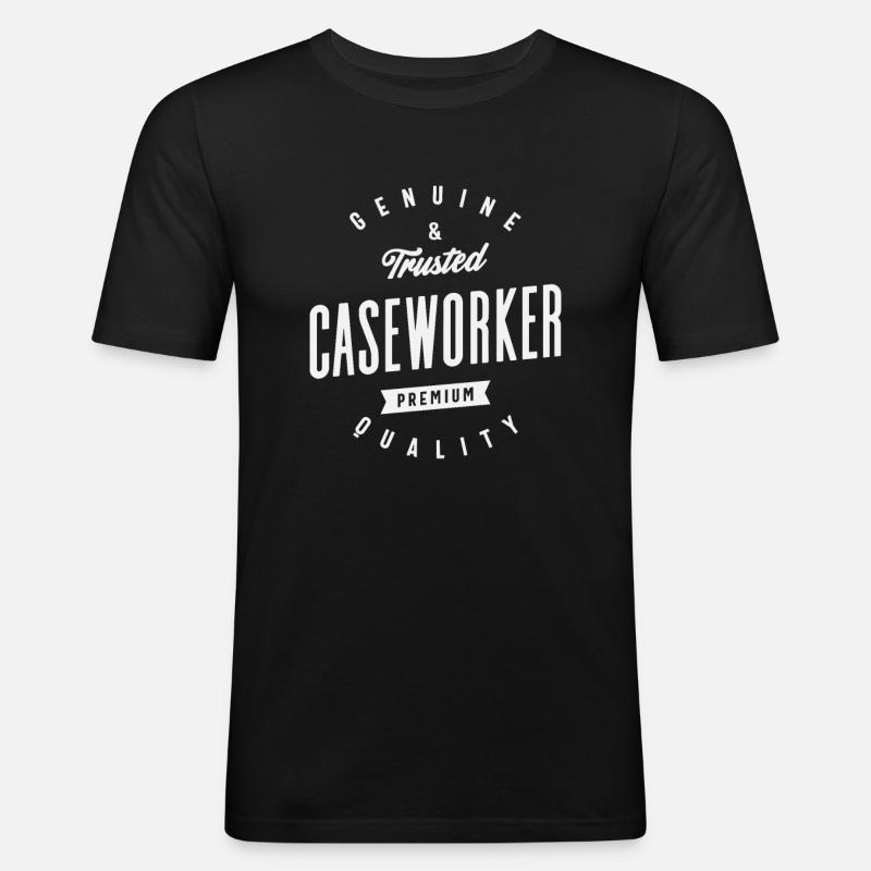 Caseworker Pride - Fallmanagement - Männer Slim Fit T-Shirt - Schwarz