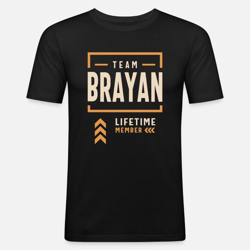 Team Brayan Lebenslanges Mitglied Lustiger Name Brayan - Männer Slim Fit T-Shirt - Schwarz