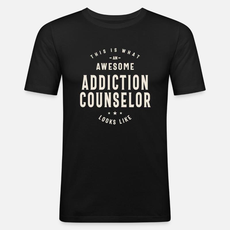 Beruf Suchtberater Beruf - Männer Slim Fit T-Shirt - Schwarz