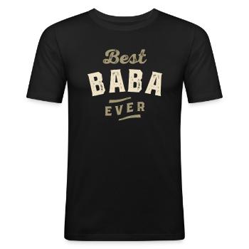 Le meilleur baba de tous les temps - Loin - Journée des grands-parents - T-shirt près du corps Homme - noir - Devant - Nik (191cm)