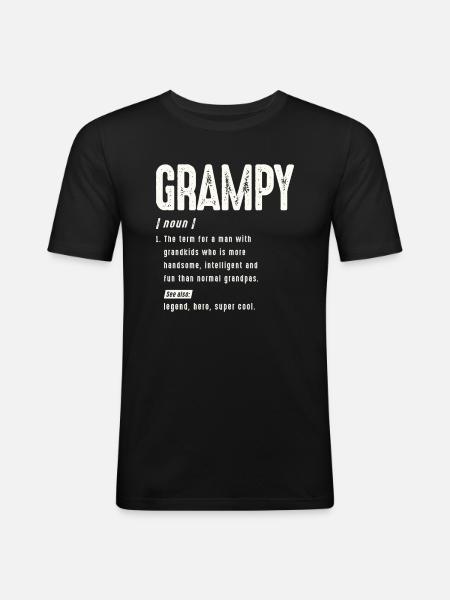 Grandparents - Grampy Definition - Men's Slim Fit T-Shirt - black