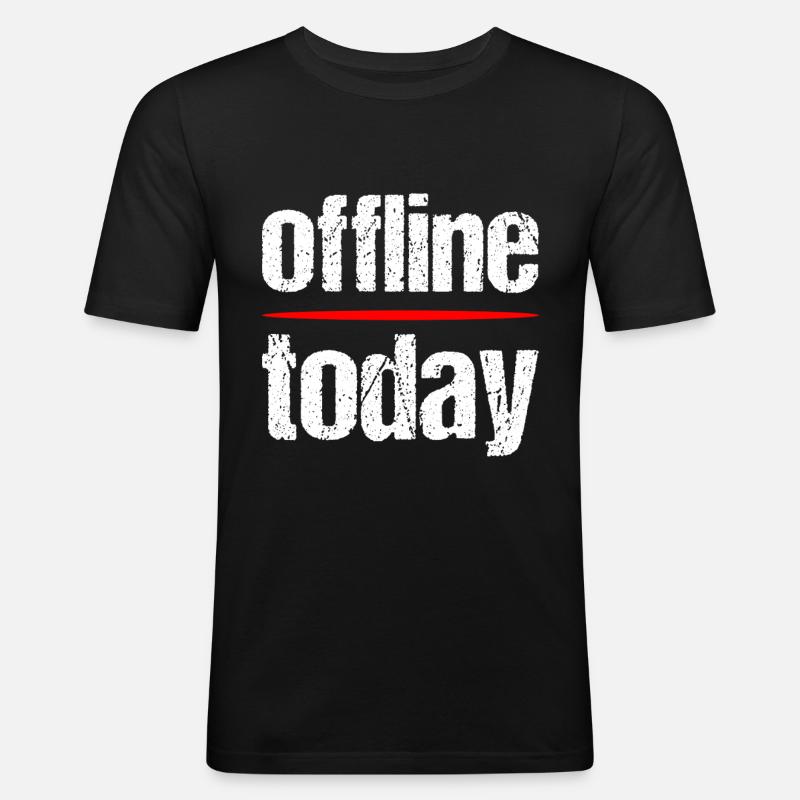 Offline - Männer Slim Fit T-Shirt - Schwarz