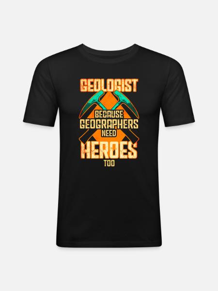 Géologue - T-shirt près du corps Homme - noir