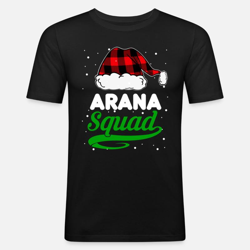 Arana Squad - Männer Slim Fit T-Shirt - Schwarz
