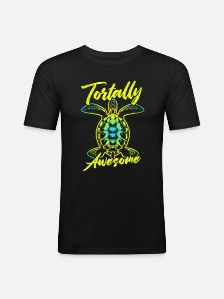 Sea turtle - Men's Slim Fit T-Shirt - black