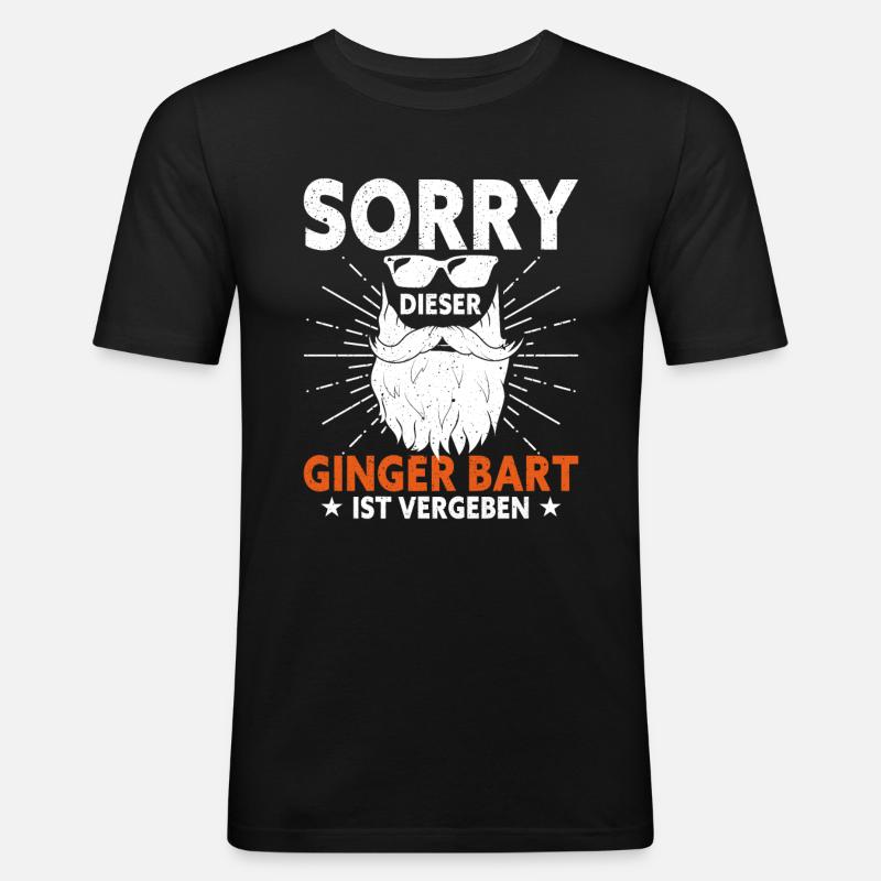 Sorry Dieser Bart Ist Vergeben Bärtiger Mann - Männer Slim Fit T-Shirt - Schwarz