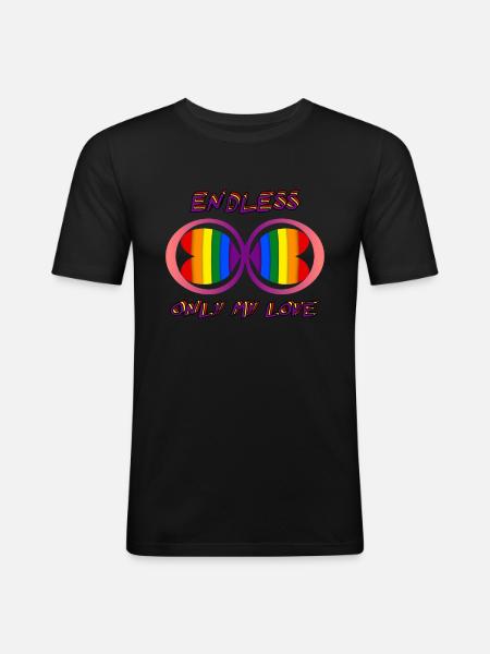 Only My Love Is Endless - Men's Slim Fit T-Shirt - black
