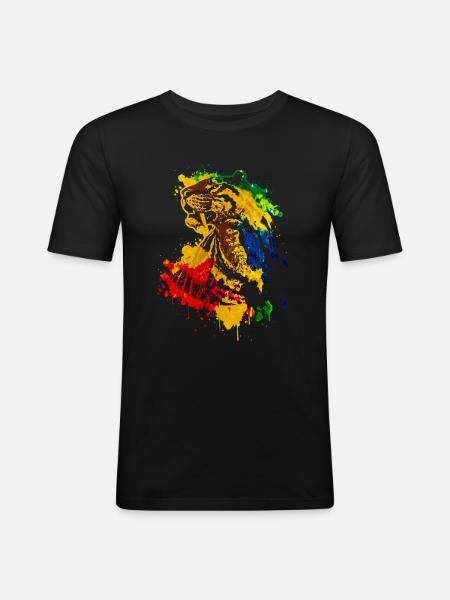 Saber-toothed tiger - Men's Slim Fit T-Shirt - black