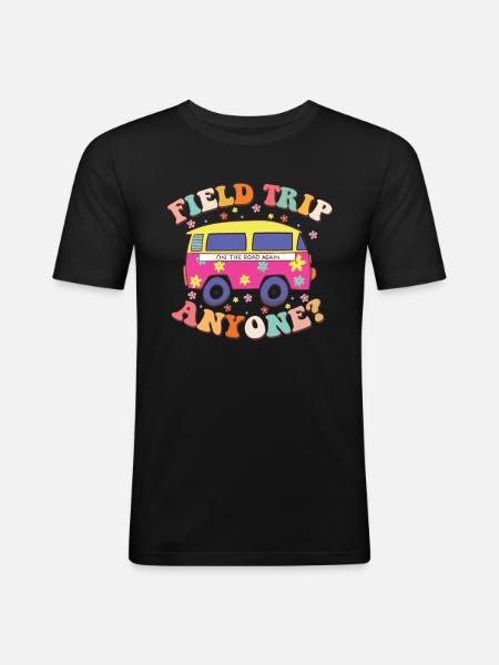 Exkursion jeder Schulbus Student Lehrer - Männer Slim Fit T-Shirt - Schwarz