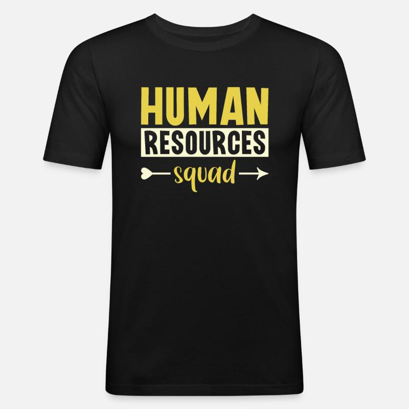 Human Resources Squad - HR Management - Männer Slim Fit T-Shirt - Schwarz