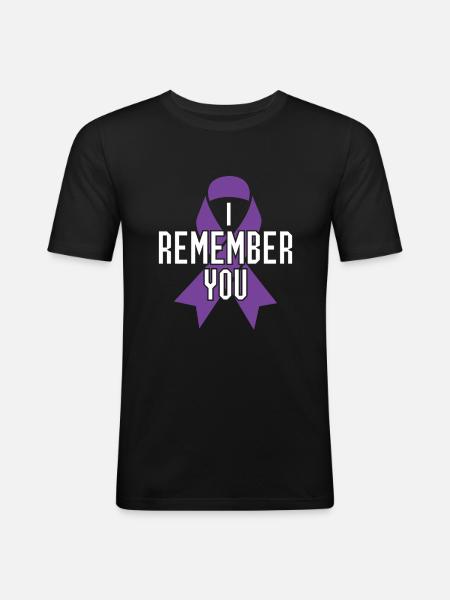 Jeg husker deg - Alzheimers demens - Slim Fit T-skjorte for menn - svart