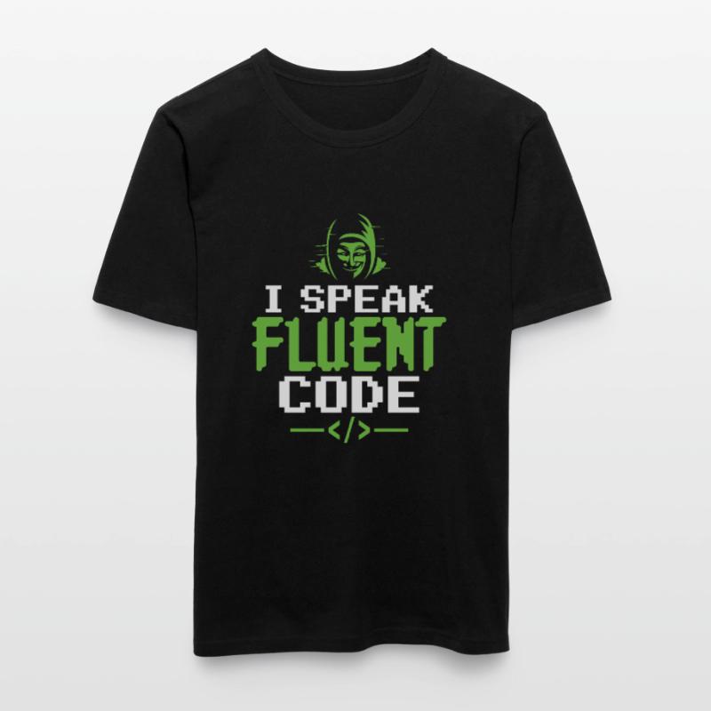 I Speak Fluent Code - Hacker éthique Cybersécurité T-shirt près du corps Homme