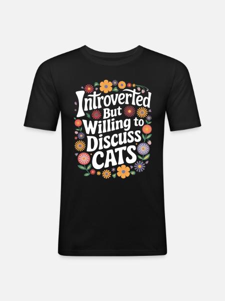 Introvert, antisocial, introvert - Men's Slim Fit T-Shirt - black