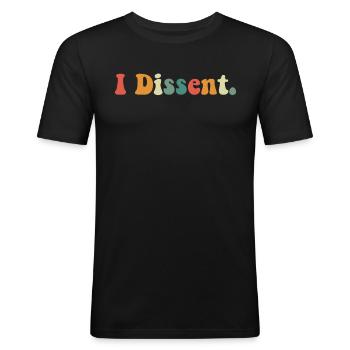 Ich widerspreche dem Protest feministischer Frauen - Männer Slim Fit T-Shirt - Schwarz - Vorne - Nik (191cm)
