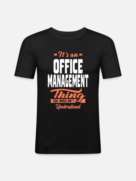 Office Management Thing - Men's Slim Fit T-Shirt - black