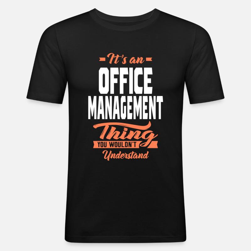 Chose de gestion de bureau - T-shirt près du corps Homme - noir