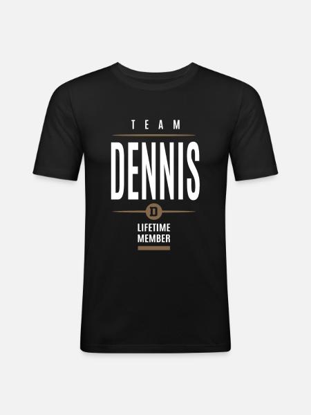 02 dennis tshirt c - Men's Slim Fit T-Shirt - black