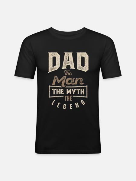 Dad The Myth The Legend - Men's Slim Fit T-Shirt - black