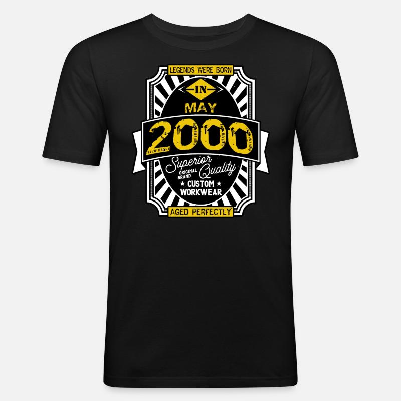 2000 MAY - Men's Slim Fit T-Shirt - black