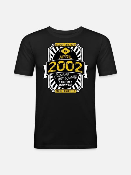 2002 APRIL - Men's Slim Fit T-Shirt - black