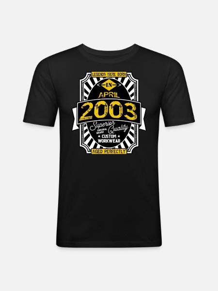 2003 APRIL - Men's Slim Fit T-Shirt - black