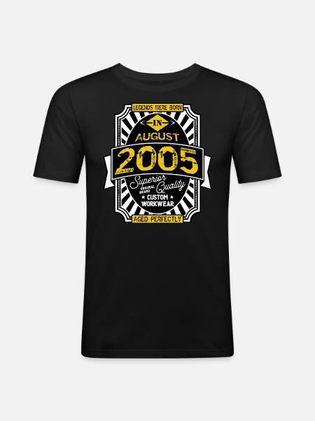 2005 AUGUST - Men's Slim Fit T-Shirt - black