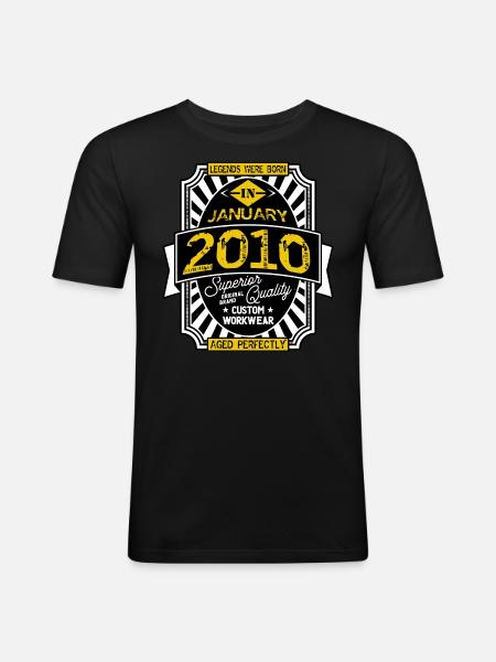 2010 JANUARY - Men's Slim Fit T-Shirt - black