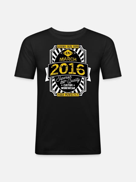 2016 MARCH - Men's Slim Fit T-Shirt - black
