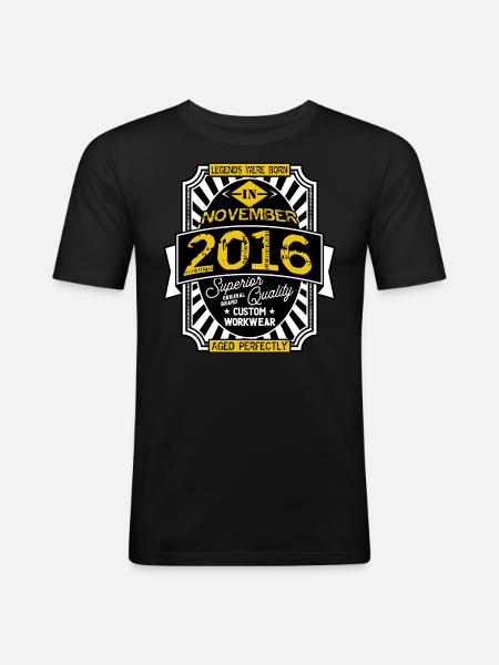 2016 NOVEMBER - Men's Slim Fit T-Shirt - black