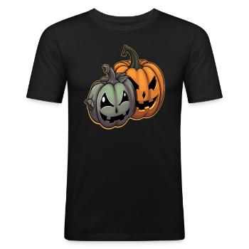 Halloween Costume de citrouille Sweet Halloween Party - T-shirt près du corps Homme - noir - Devant - Nik (191cm)