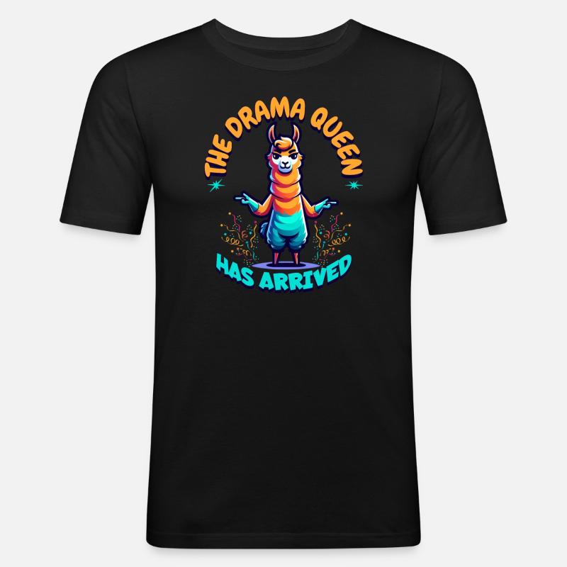 die Drama-Queen ist da - Männer Slim Fit T-Shirt - Schwarz