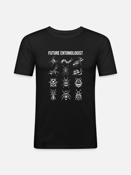 Future Entomologist Gift Entomology - Men's Slim Fit T-Shirt - black