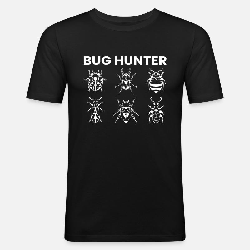 Chasseur d'insectes Bug Hunter - T-shirt près du corps Homme - noir