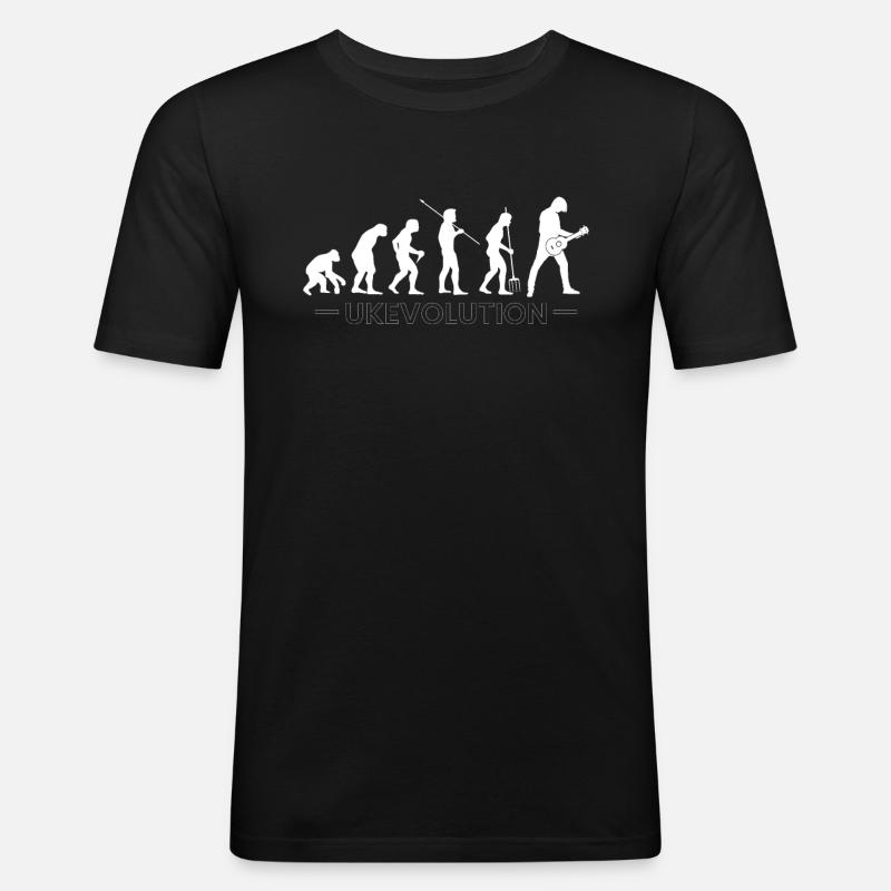 Evolution Ukulele Ukevolution - Men's Slim Fit T-Shirt - black