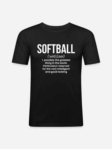 Softball Definition Shirt Geschenk - Männer Slim Fit T-Shirt - Schwarz