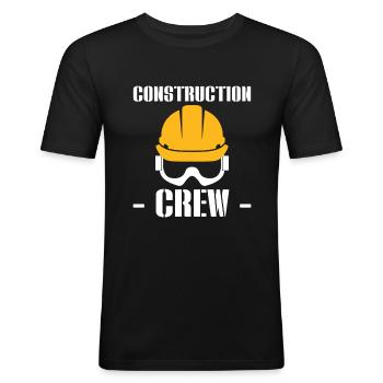 Construction Crew Road Workers - Men's Slim Fit T-Shirt - black - Front - Nik (191cm)