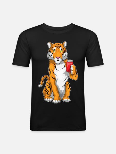 Tiger Tin - Men's Slim Fit T-Shirt - black