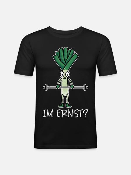 Weightlifters SERIOUSLY??? Gym Fun - Men's Slim Fit T-Shirt - black