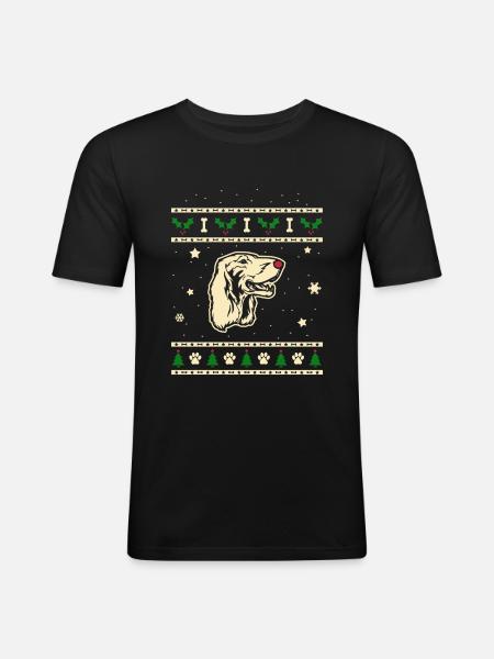 Setter cadeau de Noël - T-shirt près du corps Homme - noir
