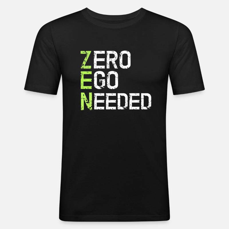Zen - Männer Slim Fit T-Shirt - Schwarz