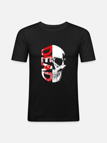 DEAD - T-shirt près du corps Homme - noir