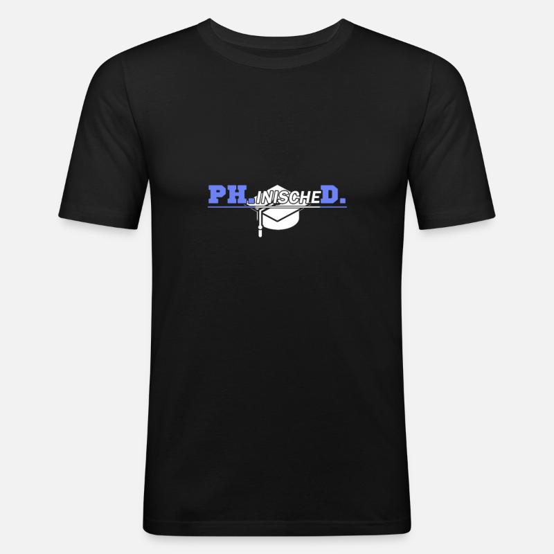 PhD - Männer Slim Fit T-Shirt - Schwarz